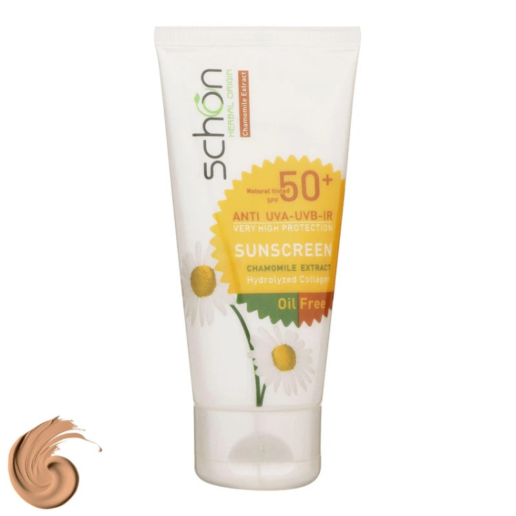 کرم ضد آفتاب رنگی فاقد چربی شون مدل 50 SPF حجم ۵۰ میل